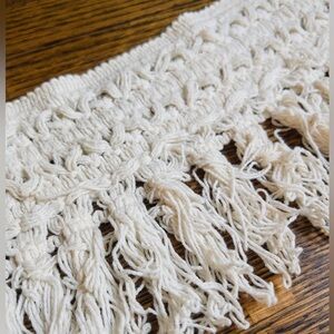 Vintage Crochet Tassel Trim, Crochet Fringe for Crafting, Sewing, Salvage